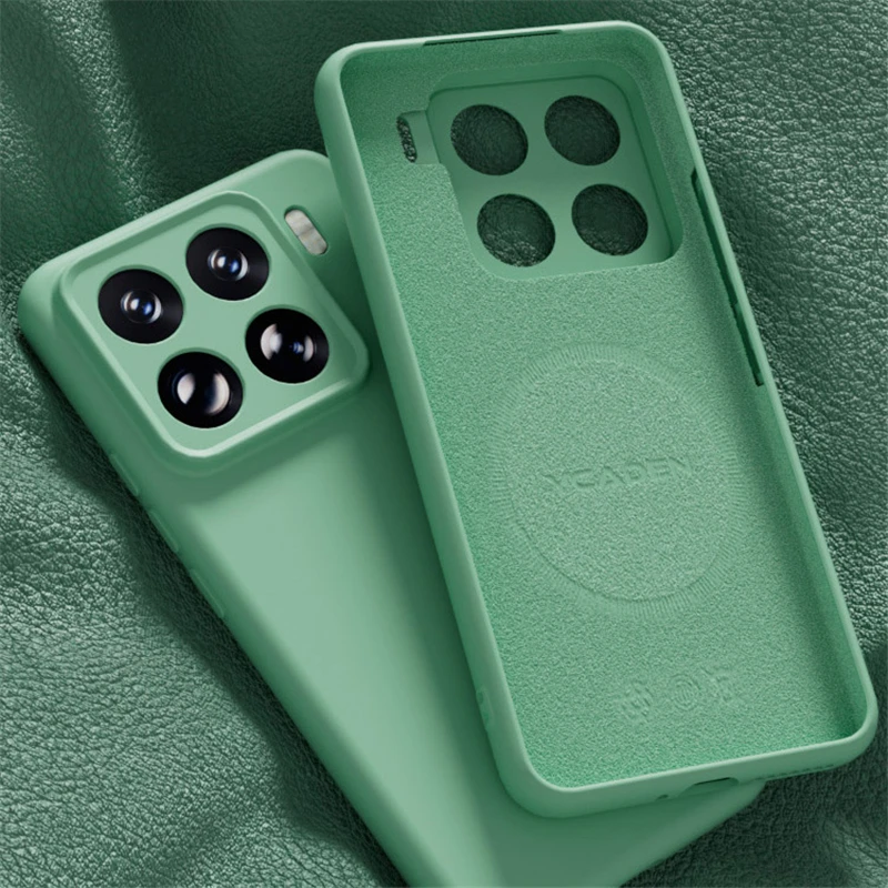 Shockproof Liquid Silicone Magnetic Wireless Charging Case - Solid Color Cover