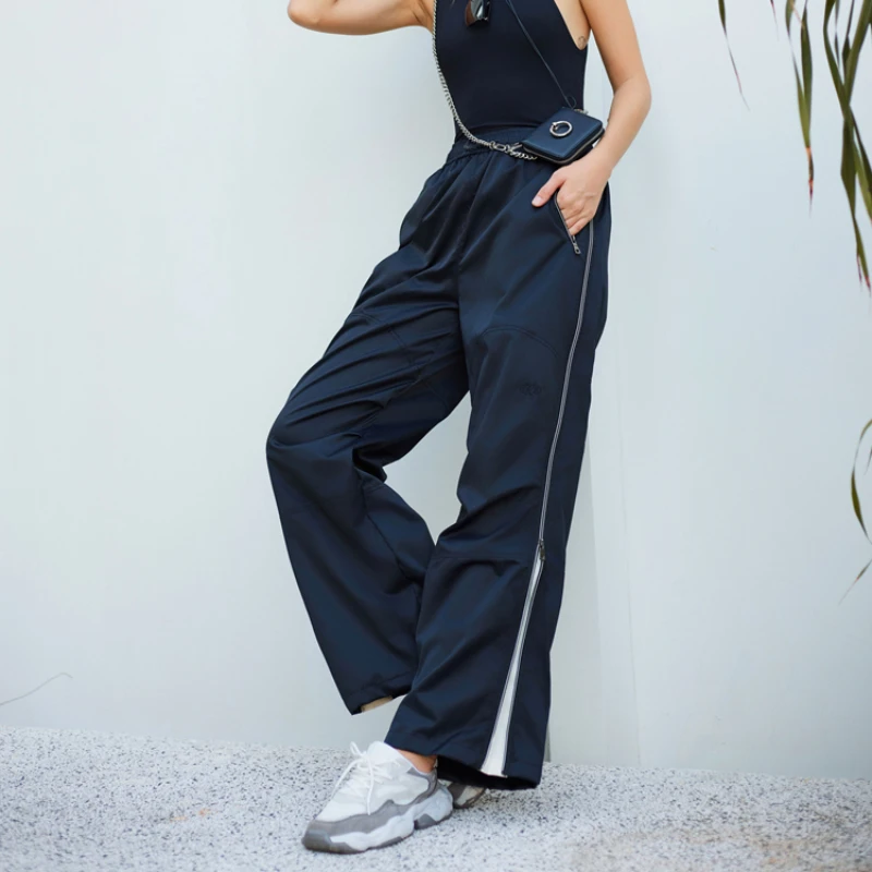2024 Spring Summer Y2K Techwear Sweatpants Women Streetwear Hip Hop Harajuku Cargo Parachute Wide Leg Joggers Pants Autumn