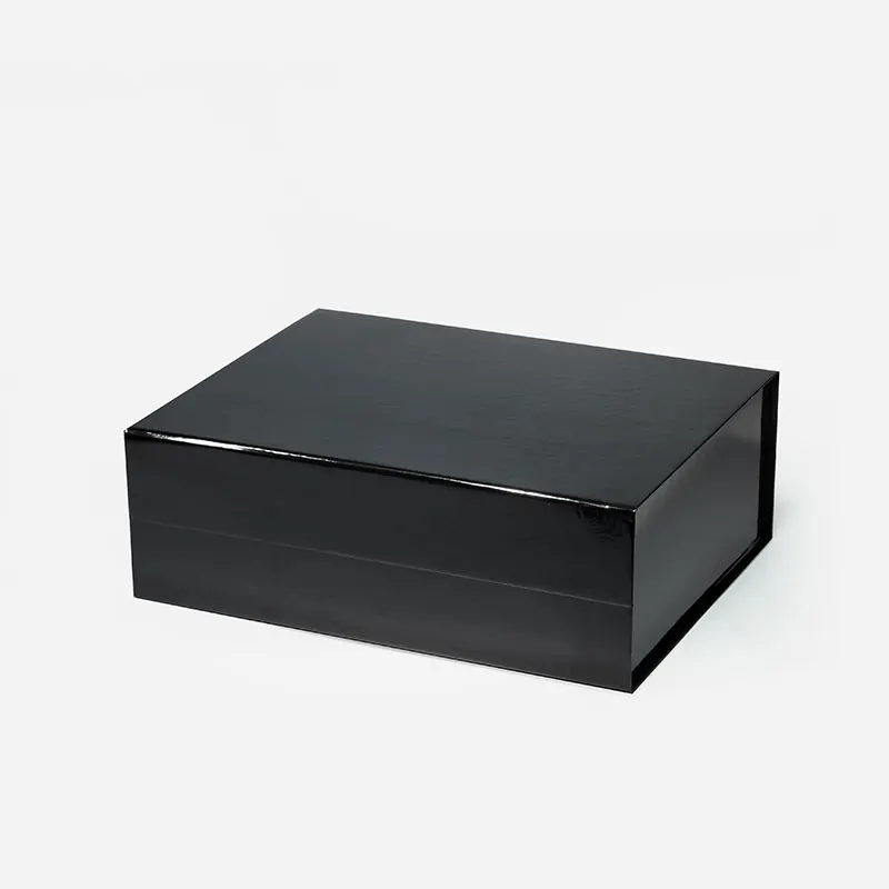 Elegant Black and White Magnetic Closure Luxury Gift Boxes, Deep A4 Size