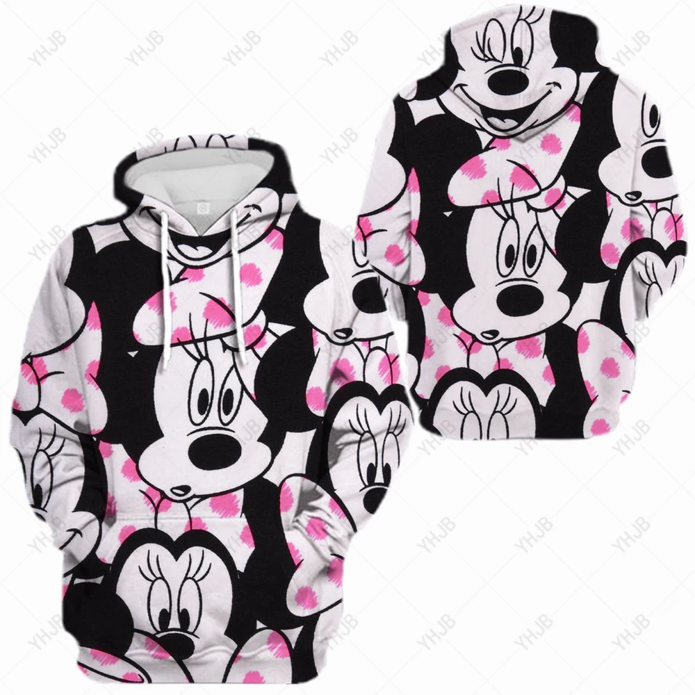 

Women's oversized Hoodie cartoon cartoon Mickey Mouse boy girl children's Sweatshirt street clothing Disney 3D printing women's