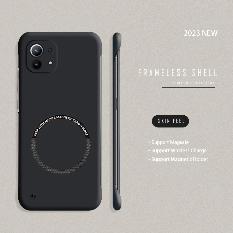 Matte Thin Frameless Magnetic Phone Case with Magsafe Compatibility