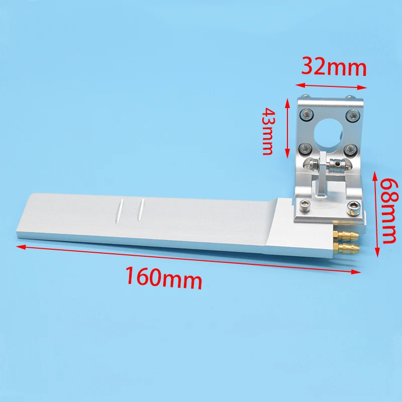 CNC řízení z hliníkového slitiny 68x160 mm pro lodě R/C dvojitý přívod vody