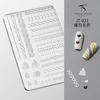 Wool Lace Grid Bowknot Heart Star Christmas Snowflakes Silicone Carving Mold Mould Nail Art Accessory Manicure Tool DIY Template 2