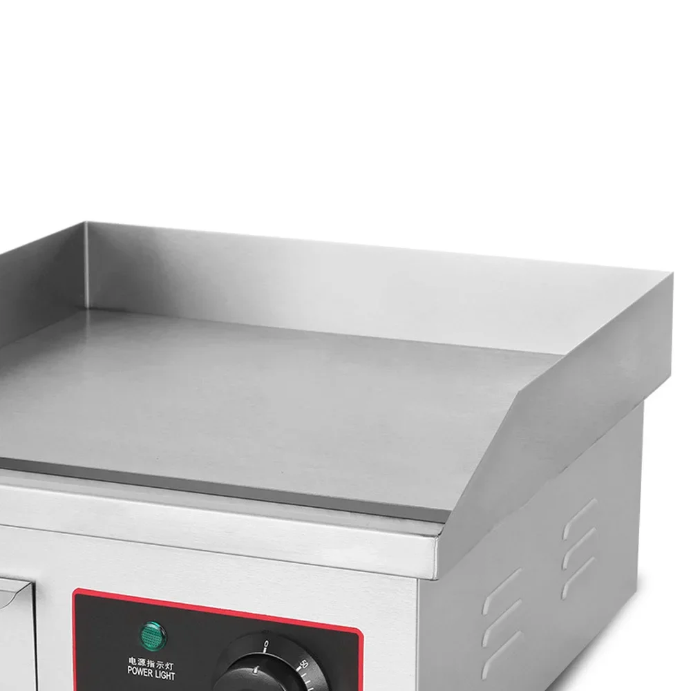 Stainless Steel Meat Electric Grill Commercial Electric Griddle Desktop Flat Grill Automatic Thermostat Griddle 6
