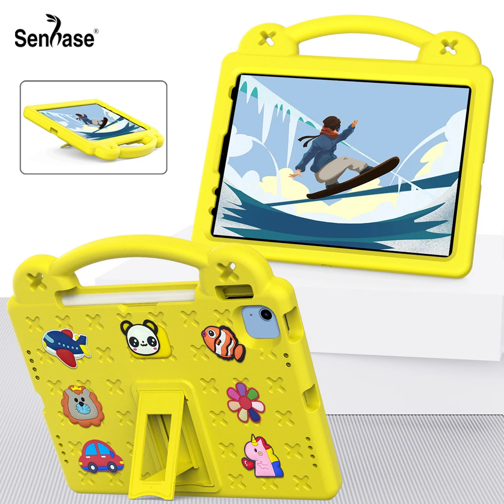 

For Apple iPad 10th Gen 2022 10.9 inch A2696 A2757 A2777 Case Kids Safe EVA Foam Cartoon Portable Shockproof Stand Tablet Cover