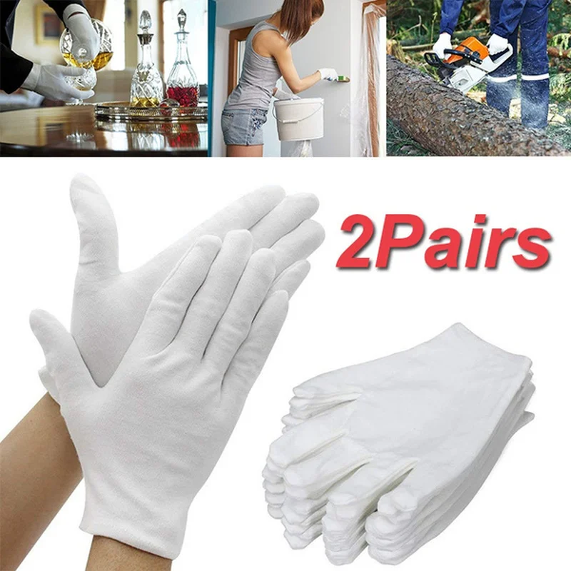 Gants blancs Coton Femme et Homme.