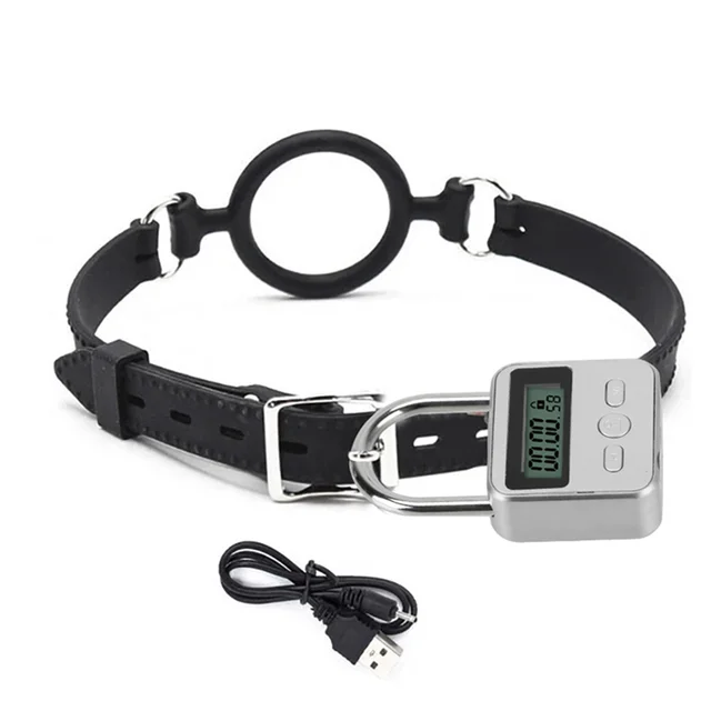A003 Smart Time Lock LCD Display Electronic Timer Switch USB Rechargeable Timer Padlock Travel Electronic Timer-Black 6