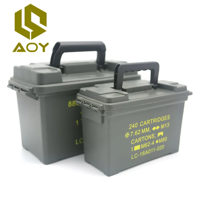 

Ammo Box Military Style Plastic Storage Can Heavy Duty Caliber Bulk Ammo Crate Lightweight Storage Case Tactical Bullet box
