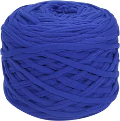 Premium Thick Knitting Yarn - Elastic Fabric for DIY Crafts & Home Décor (Sapphire blue)