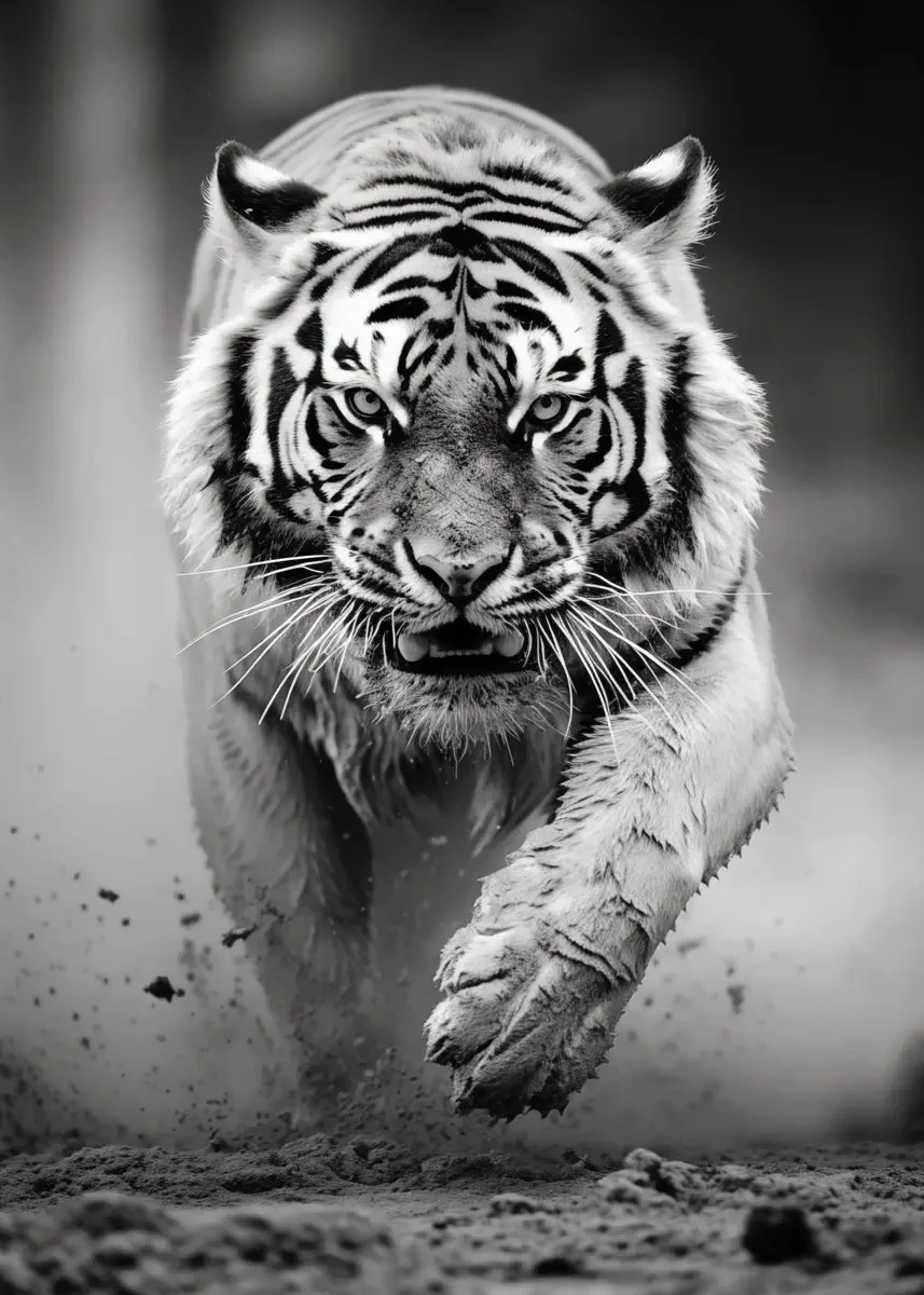 Monochrome Wildlife Canvas Art Prints