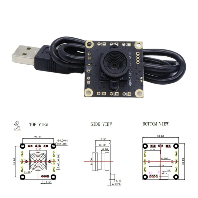 OV9726 42/70도 이미지 센서 USB 2.0 웹캠 카메라 모듈 보기 3.0mm/2.8mm 초점 무료 드라이버 PC 부품 홈 PC 부품