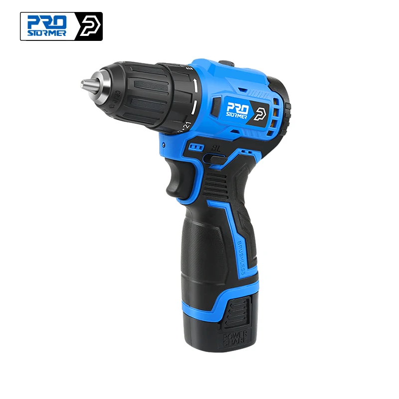 PRO PSCD1601 16.8V Brushless Electric Drill 35NM Cordless Driller Mini Driver Screwdriver Li-ion Battery 5pcs Bit By PROSTORMER