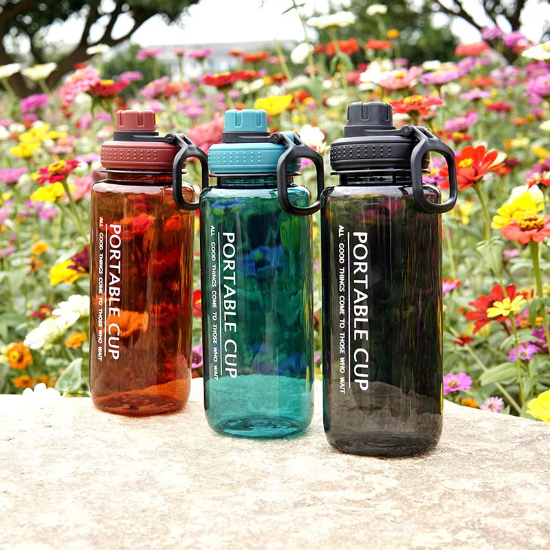 Sports Water Bottle 1000ml Portable Leakproof Large Capacity Travel Kettle