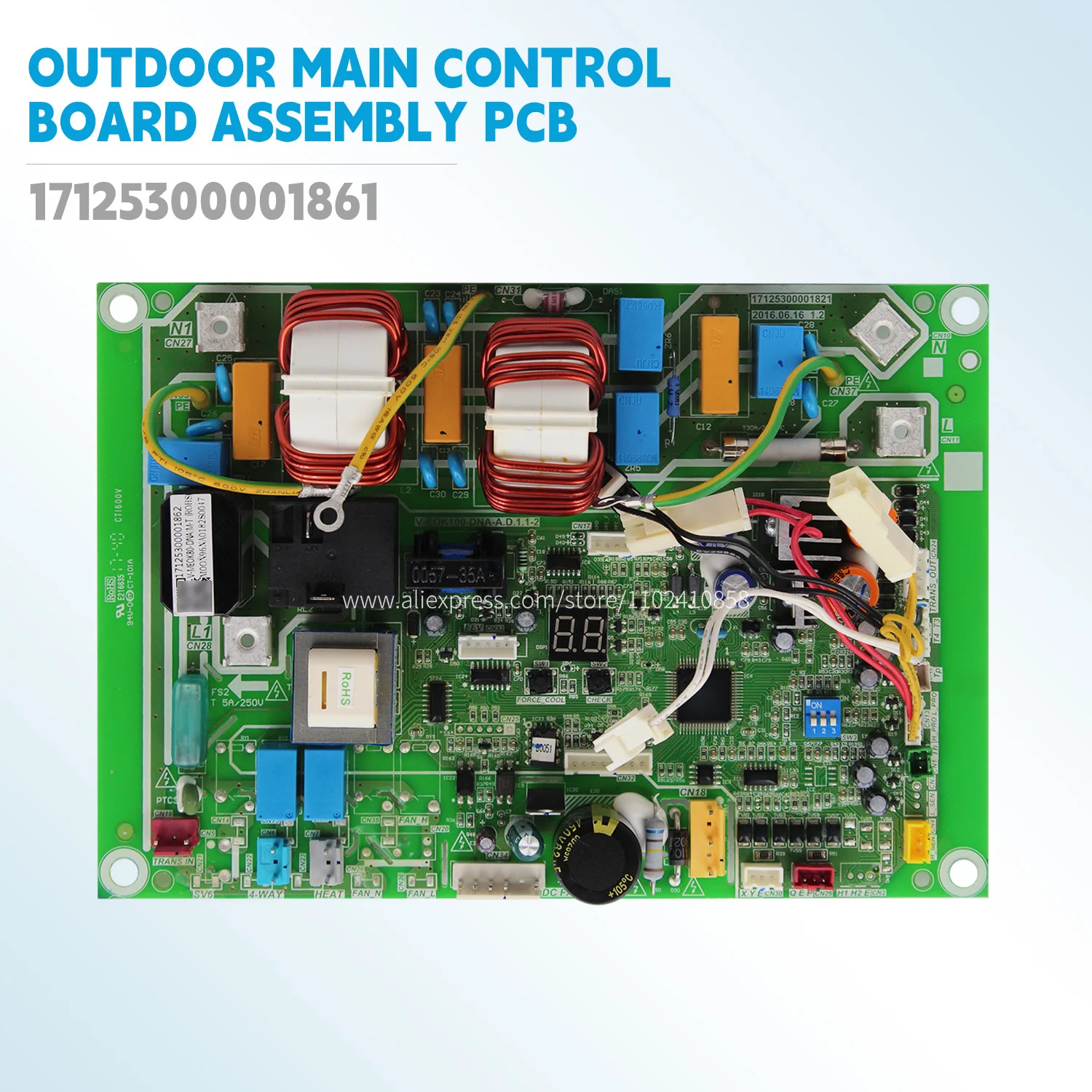 미디어 VRF 유닛 MDV V-MEOK80-DNA M-THERMAL.PJ 에어컨 부품용 실외 메인 컨트롤 보드 어셈블리 pcb 17125300001861 (신품)