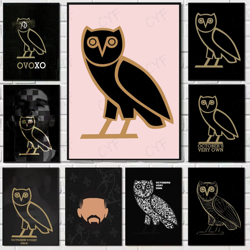 Fashion Drake O-Ovo Owl Poster High Quality Wall Art for Home Office  Bedroom Living Room Hallway Bar Perfect Gift Idea - AliExpress, image size:1000x1000