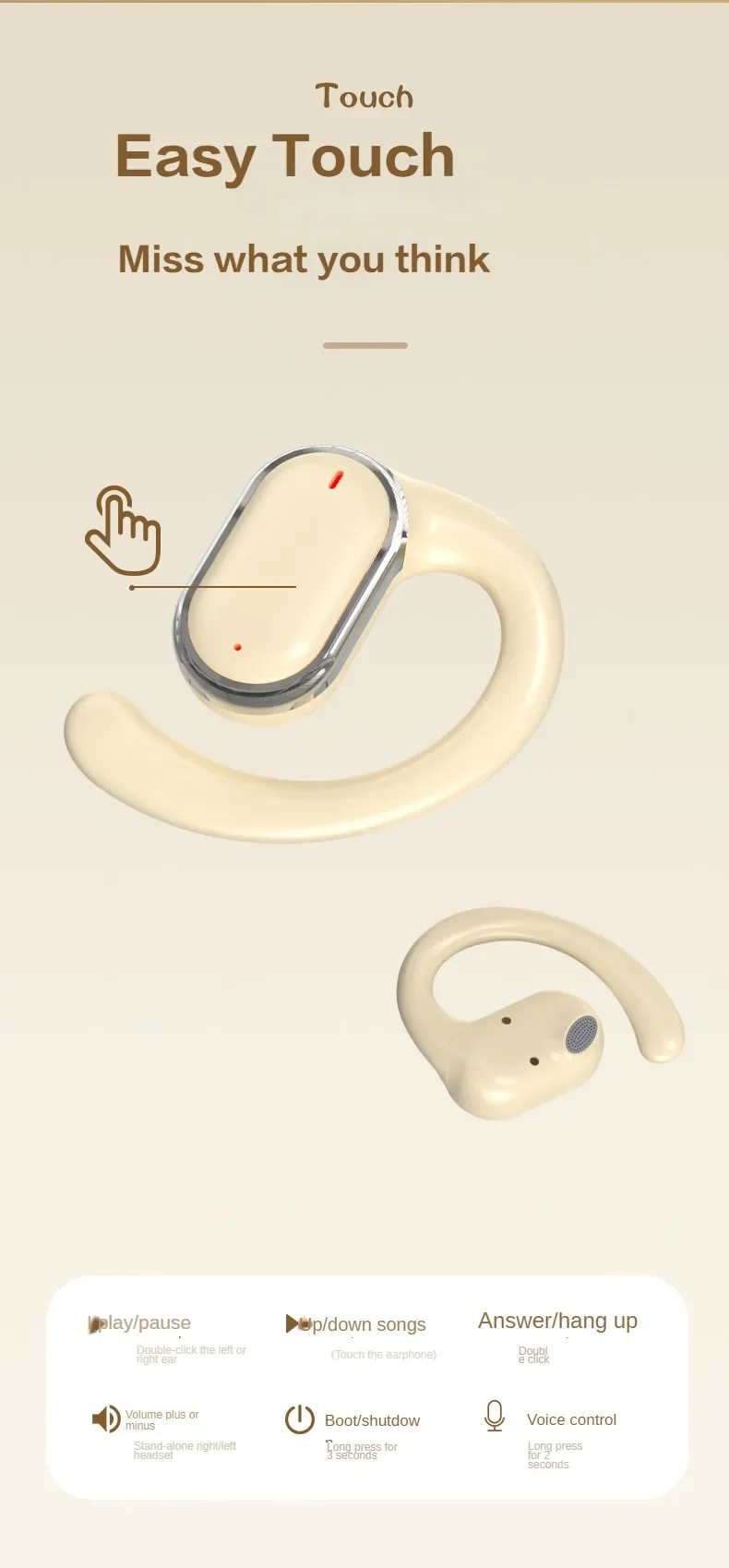 Écouteurs bluetooth tws sans fil sport avec micro stéréo hifi_voghion.com