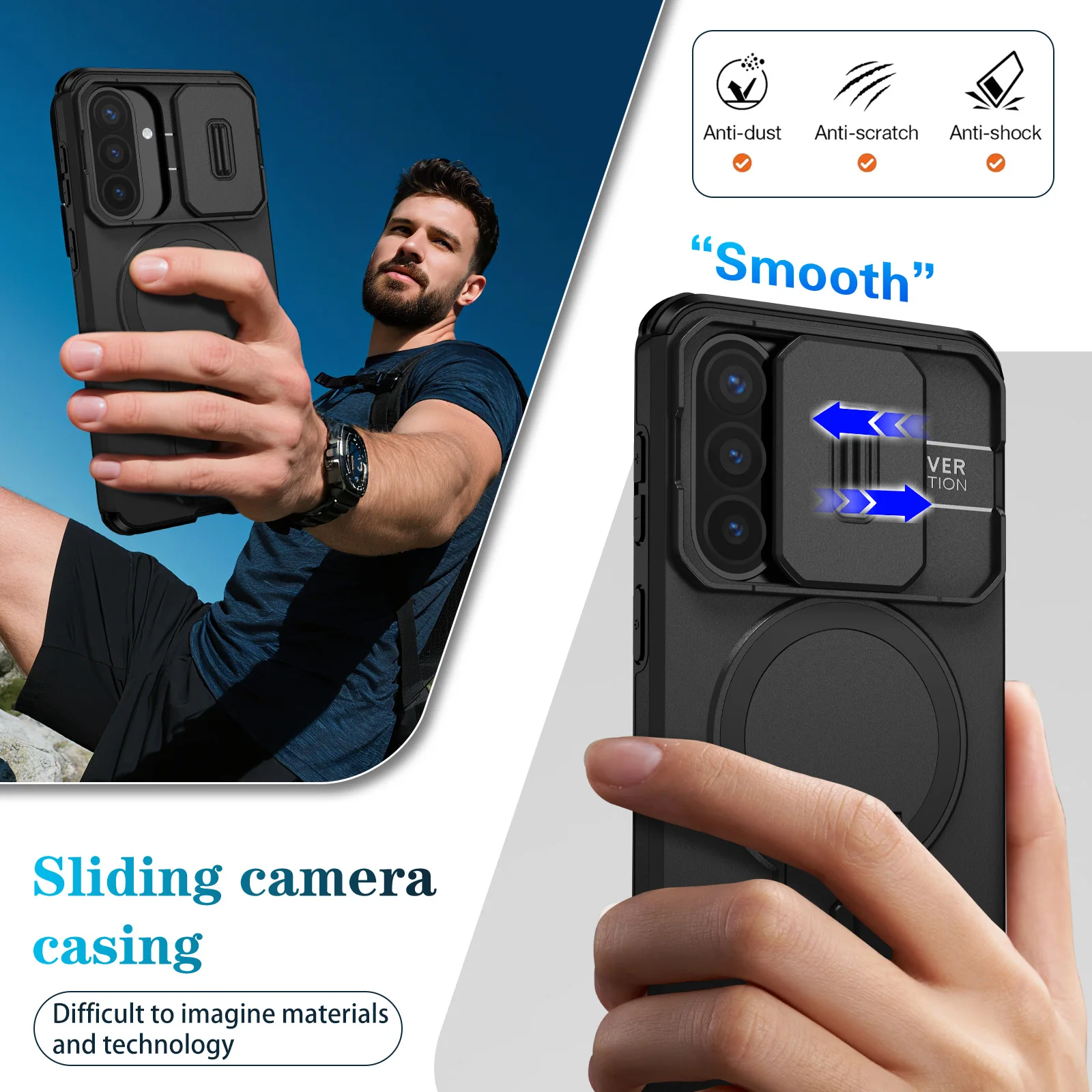 Universal Stand Holder Mobile Phone Bag Case, Compatible with Samsung Galaxy Models