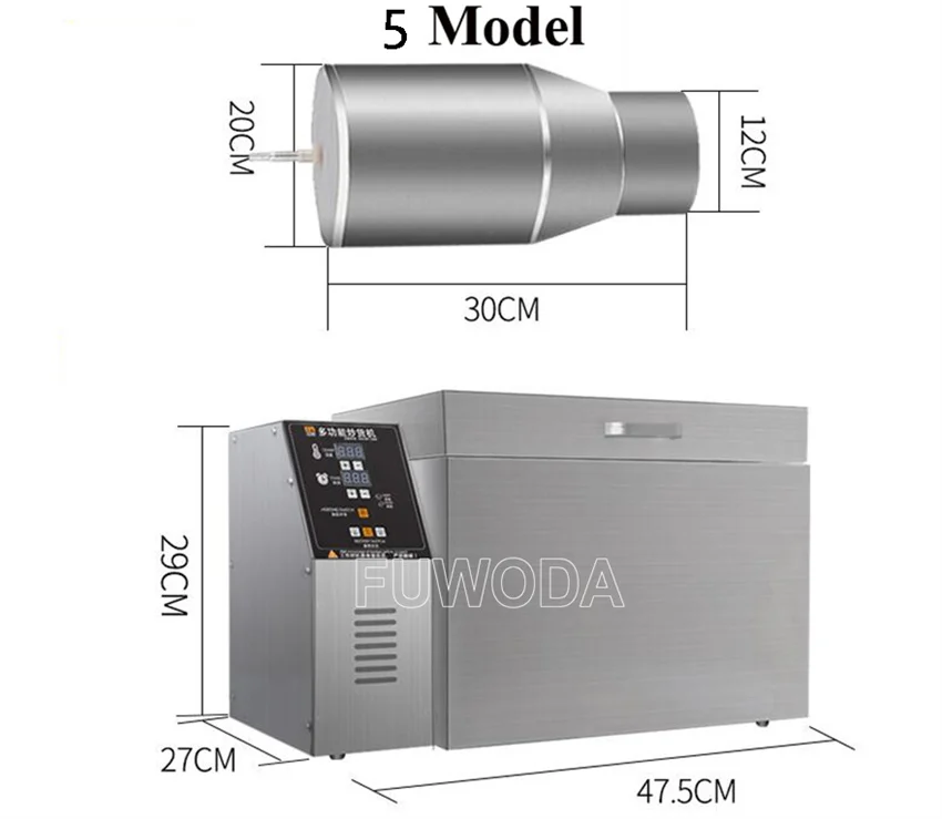 220V Electric 4KG Nut Grain Coffee Roaster Machine Commercial Small Beans Peanut Pistachio Almond Chestnut Roasting Machine