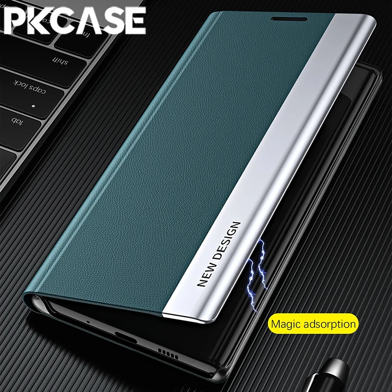 Magnetic Flip Leather Phone Case with Kickstand Feature