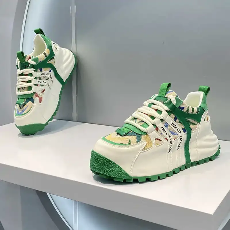 Spring Autumn New Luxury Men's Sneakers Tall Thick Bottom Youth Casual Shoes Comfortable Durable Breathable Running Sports Shoes 2