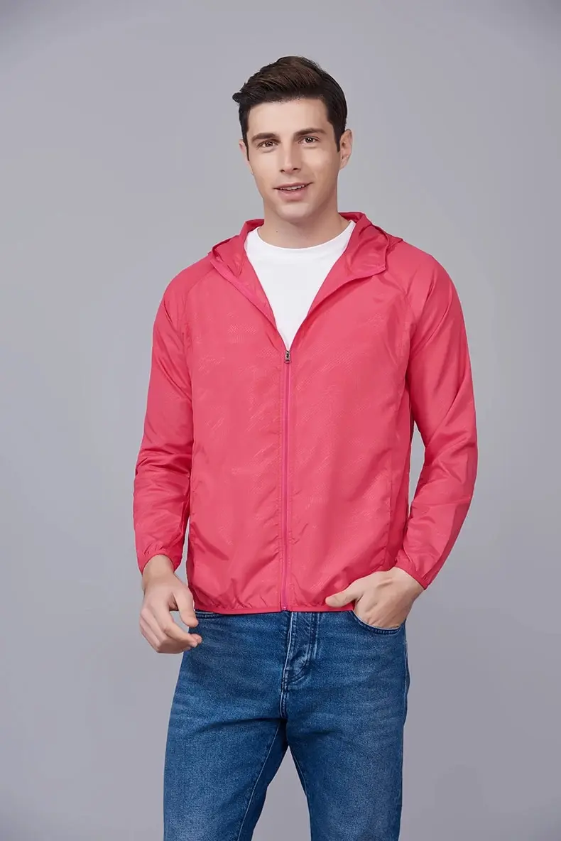 LNGXO Unisex-Wanderjacke für Herren und Damen, wasserdicht, schnell trocknend, Camping, Windjacke, Trekking, Angeln, Regenmantel, Outdoor, Anti-UV-Kleidung – Detail 40