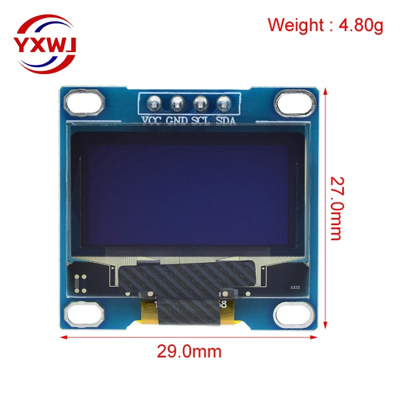 

0.96 inch OLED 4PIN 7PIN IIC Serial White Display Module 128X64 I2C SSD1306 12864 LCD Screen Board for Arduino