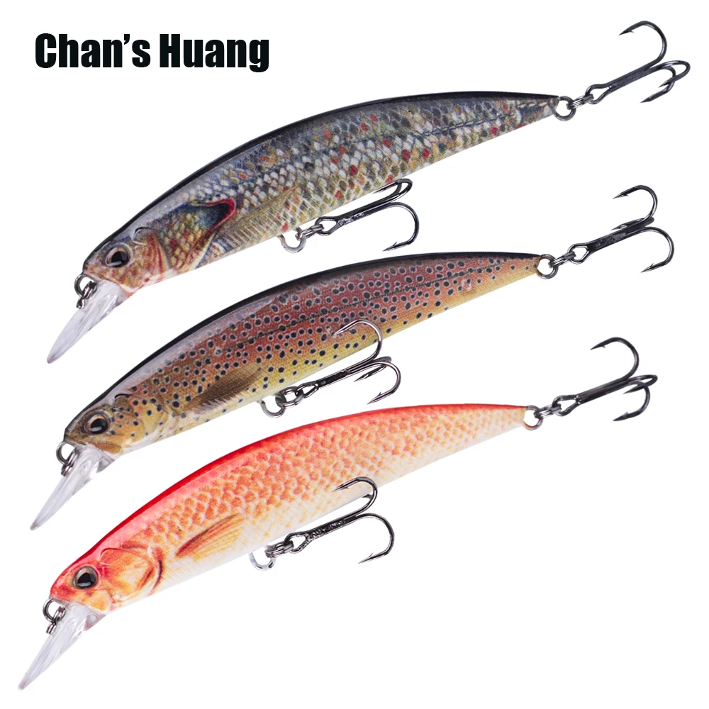 

Chan's Huang 3PCS / BOX Minnow Fishing Set Sinking Tackle Rattles Artificial Fishing Lures For Bass Trout Perch Pike Fishing