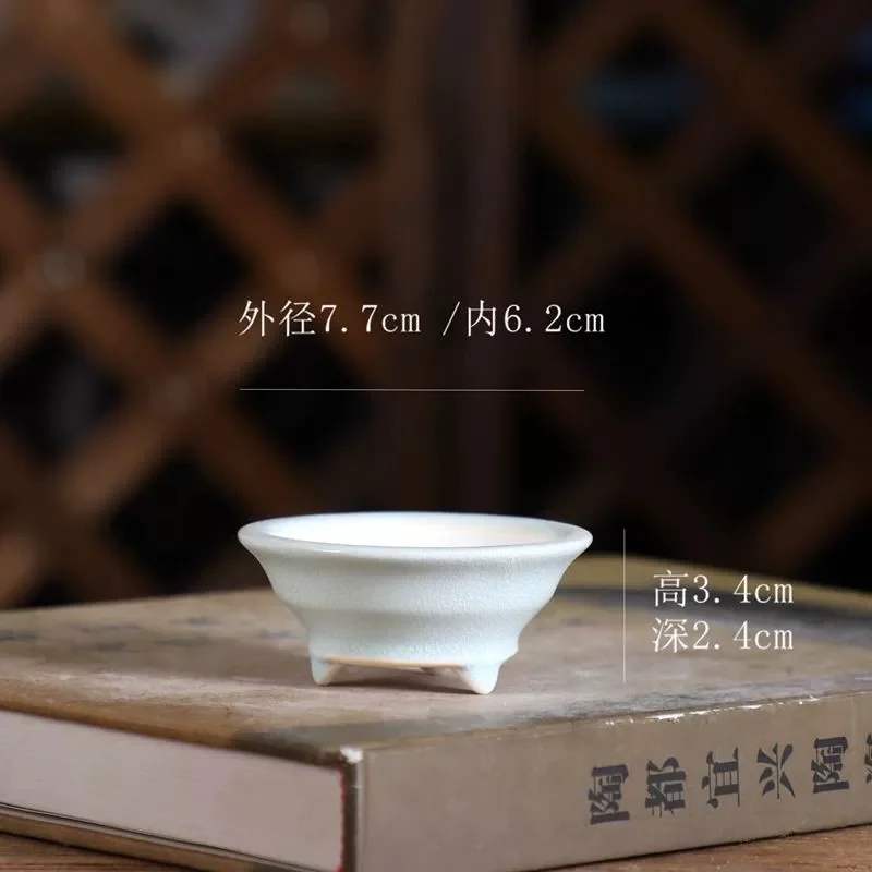 Colorful Ceramic Bonsai Flower Pot, Chinese Glass, Small Vase, Garden Table, Home Decoration