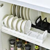 Kitchen Dishes Storage Rack Cabinet Drawers Organizers Plate Holder Bowl Stand Adjustable Dish Organizers Kitchen Accessories 3