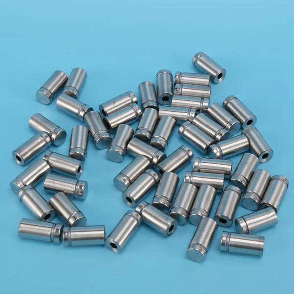 100 Pack Sign Standoff Screws Advertising Screws Stainless Steel Wall Standoff Mounts Glass Acrylic Nail (1/2 x 1 Inch) 4