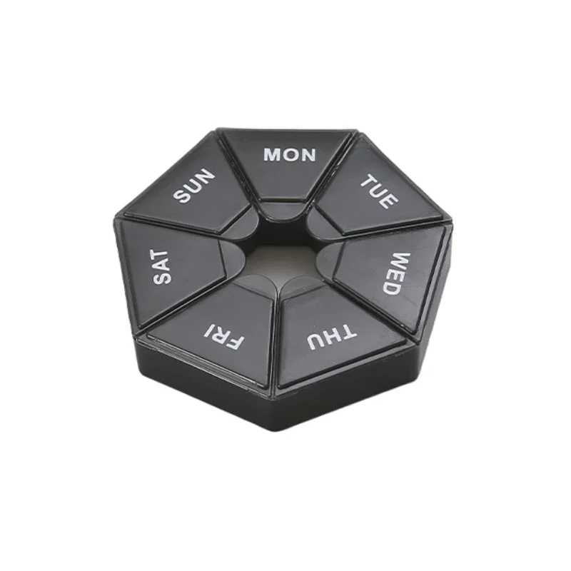 Pill Organizer Mini Small Portable Travel Vitamin Pill Box Pills Cases Container Organizer Storage Tablets 7 Days Grids Medicine Fish Oils