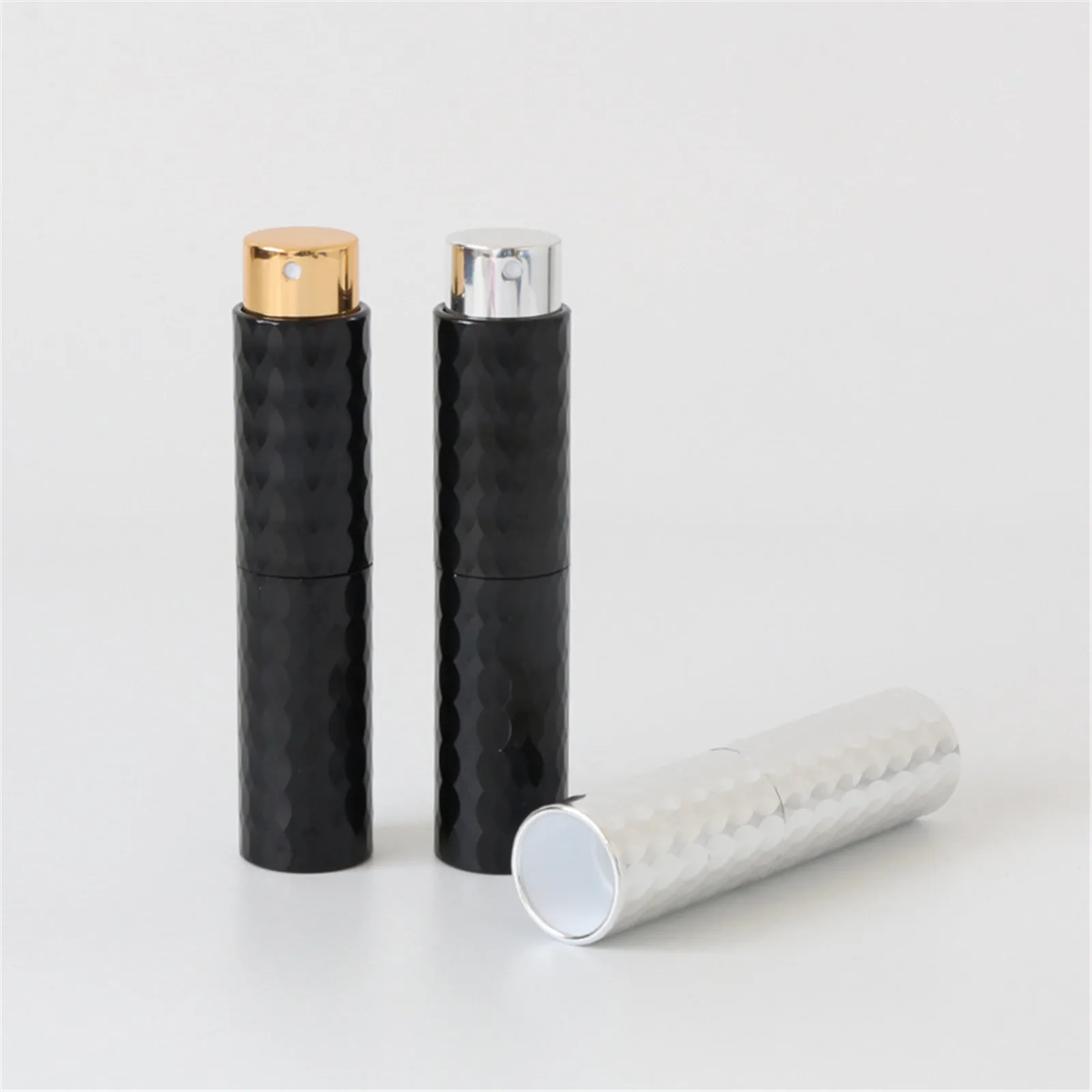 8ML Spining Spray Bottle Refillable Perfume Aluminium Glass Dispenser Women Travel Portable Empty Cosmetic Container Atomizer