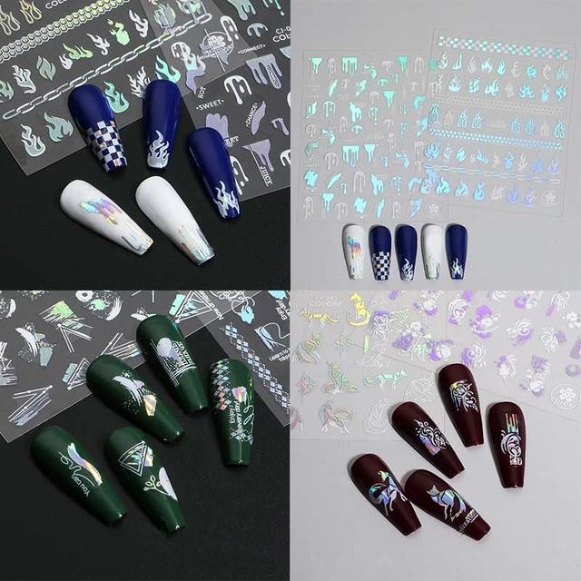 BeautyBigBang Laser Gold and Silver Adhesive Stickers Smudge Nail