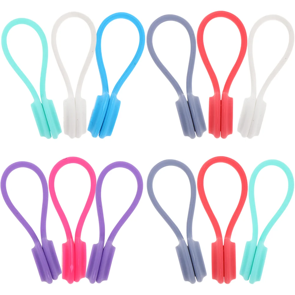 

Silicone Cable Ties Cord Colored Cable Organizers Magnetic Usb Cables Home Cable Holders