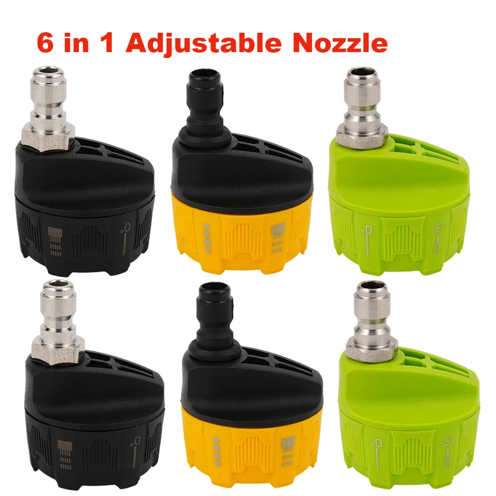 6 in 1 Adjustable Nozzle Water Gun Parts for 1/4 Inch Quick Connect