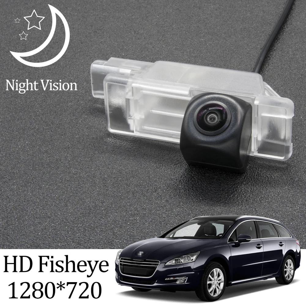Owtosin HD 1280*720 Fisheye 후면보기 카메라 푸조 508 세단/508 SW/508 RXH 2011-2018 자동차 역방향 주차 액세서리