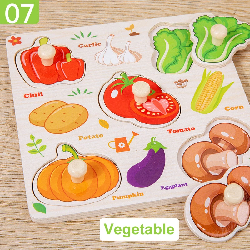 Montessori Wooden Animal Puzzle Board