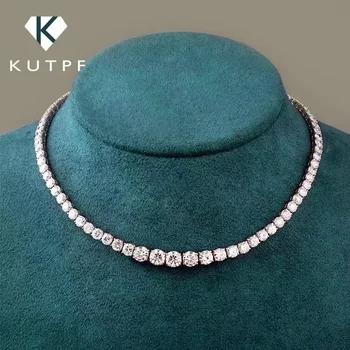 Gradient Moissanite Tennis Necklace 1