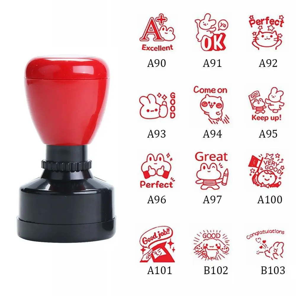 Teacher Encourage Stamp Emoticons Seal Self-ink Stamps Children Award Praises Stamps DIY Scrapbooking Seal Teacher Supplies 1PC