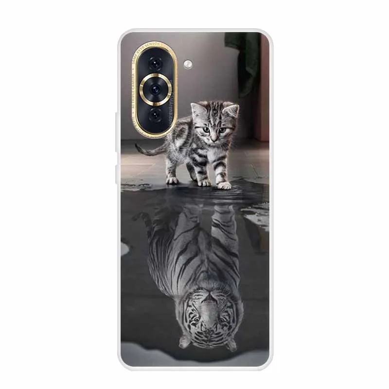 Huawei Nova 10 Pro Clear Marble Soft TPU Silicone Back Cover – Elegant Protective Case