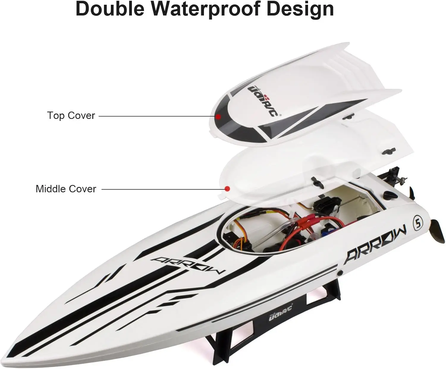 25" RC Brushless 30 MPH High Speed Boat Large Racing Remote Control Boat for Adults Kids