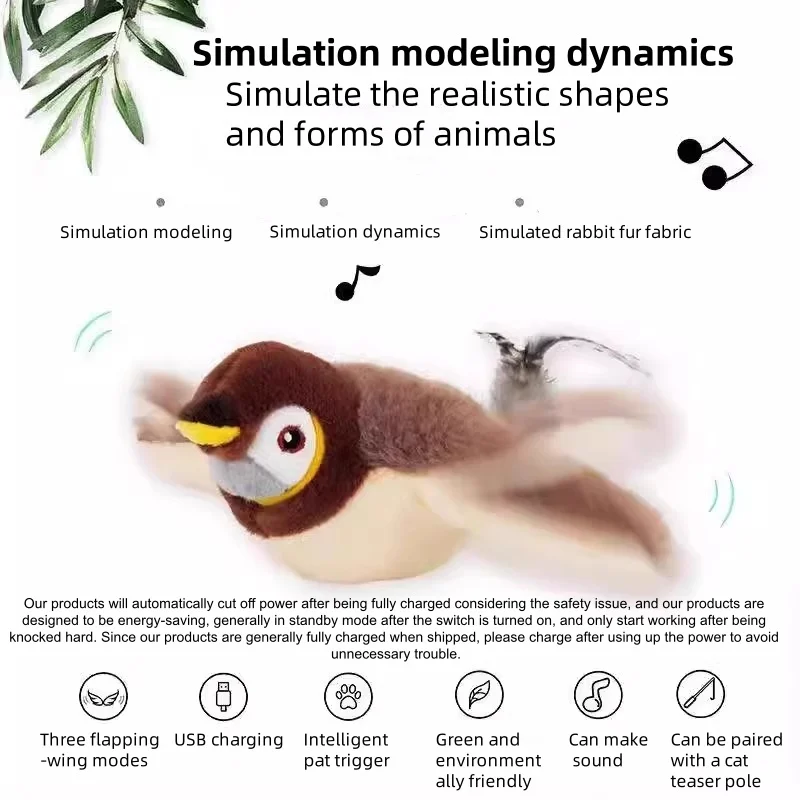 Chirping Plush Bird Toy 2