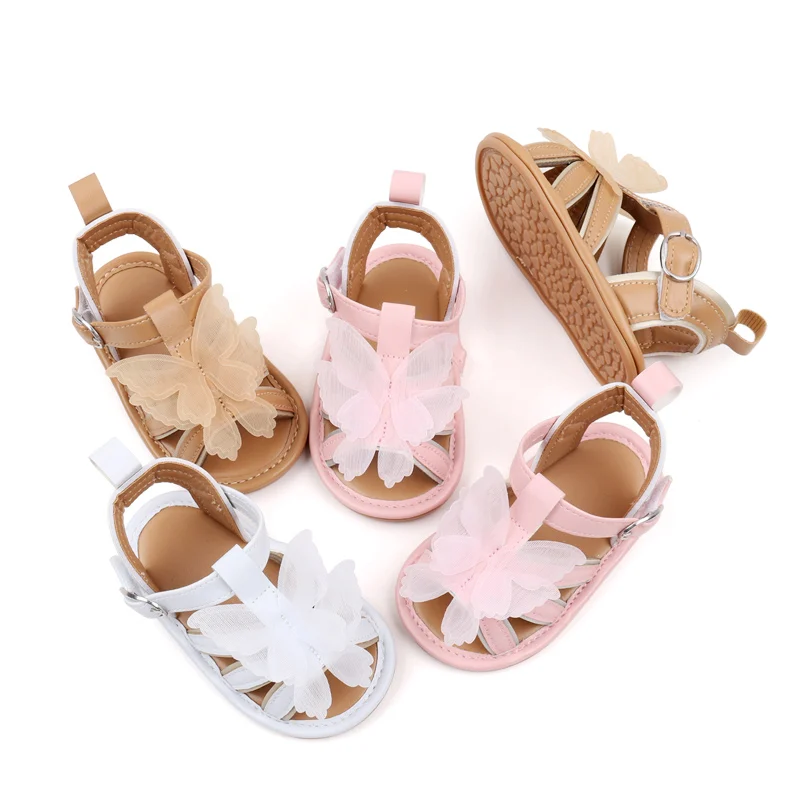 Baby Sandal Cute Butterfly Girl Summer Shoes High Quality Anti-slip Sole Beautiful 2024 New Fashion for 0-9-18 Months  BJZ3232 4