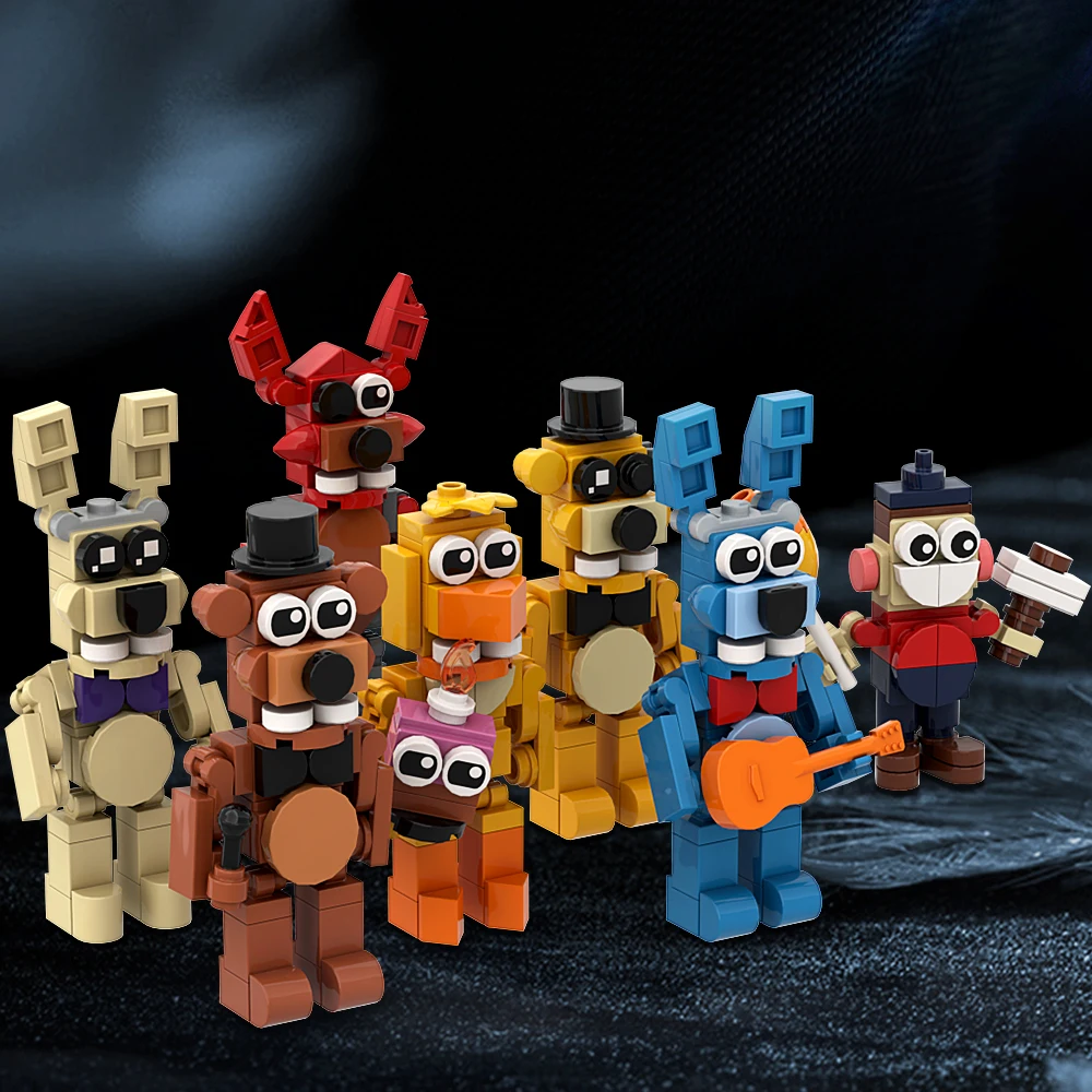 

MOC Five Nights At Freddy's Building blocks FNAF Horror Game Action Figures Toys Building blocks Fazbear Bear Anime Toy For Kids