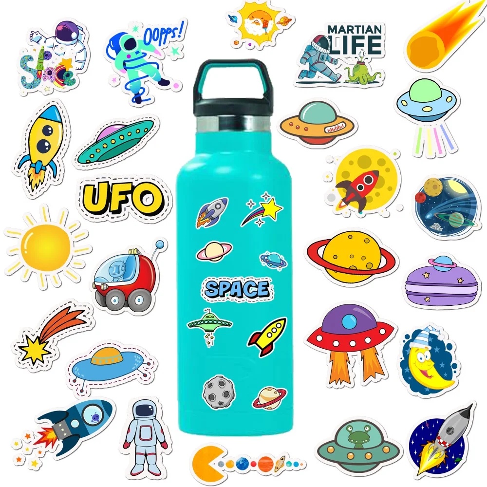 

150 Sheets / 3set Cartoon Celestial Planet Suitcase Sticker Waterproof Graffiti Sticker