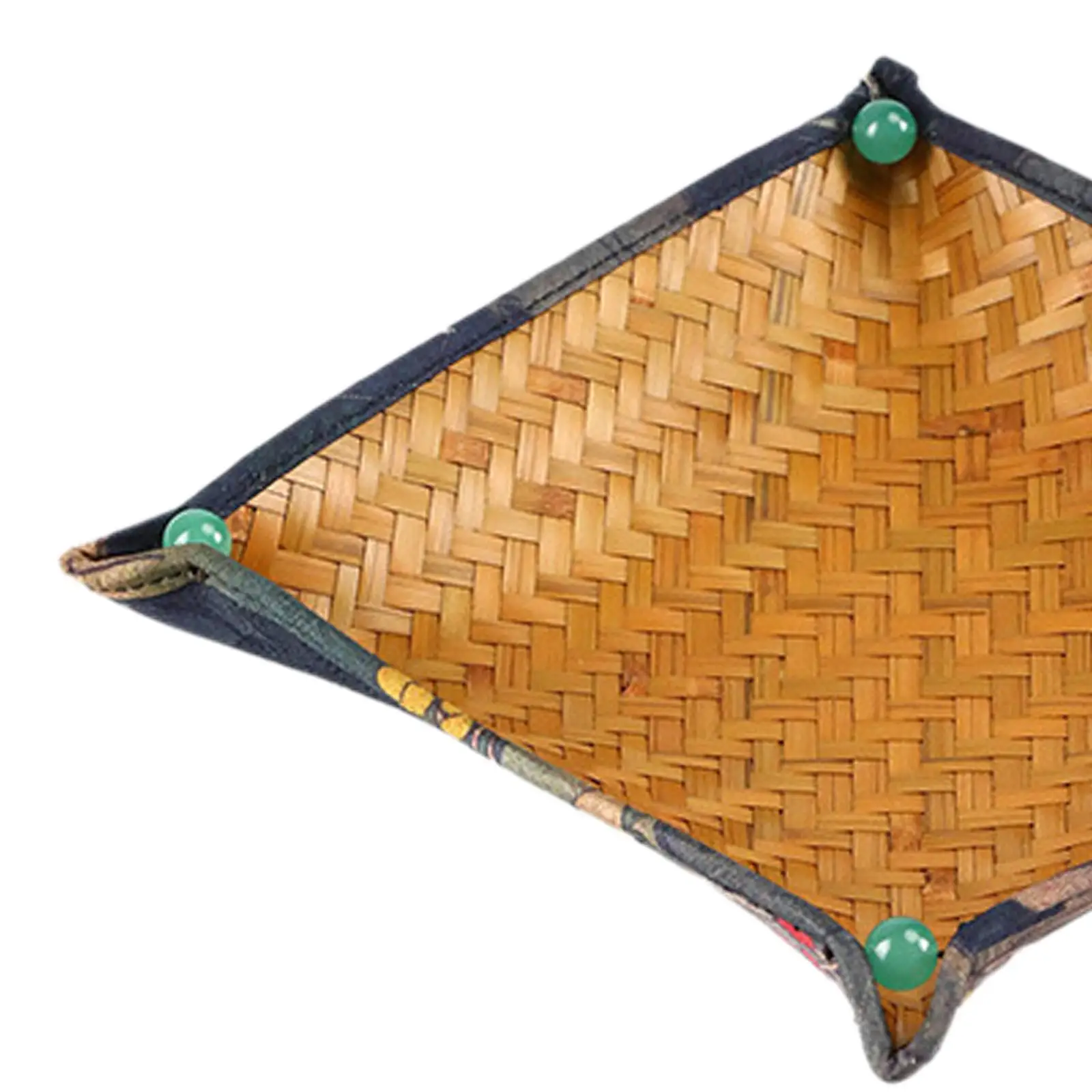 Rattan Serving Tray Dried Fruit Storage Plate Photo Prop Decorative Appetizer Tray Snack Serving Plate Dishes for Nuts Sushi