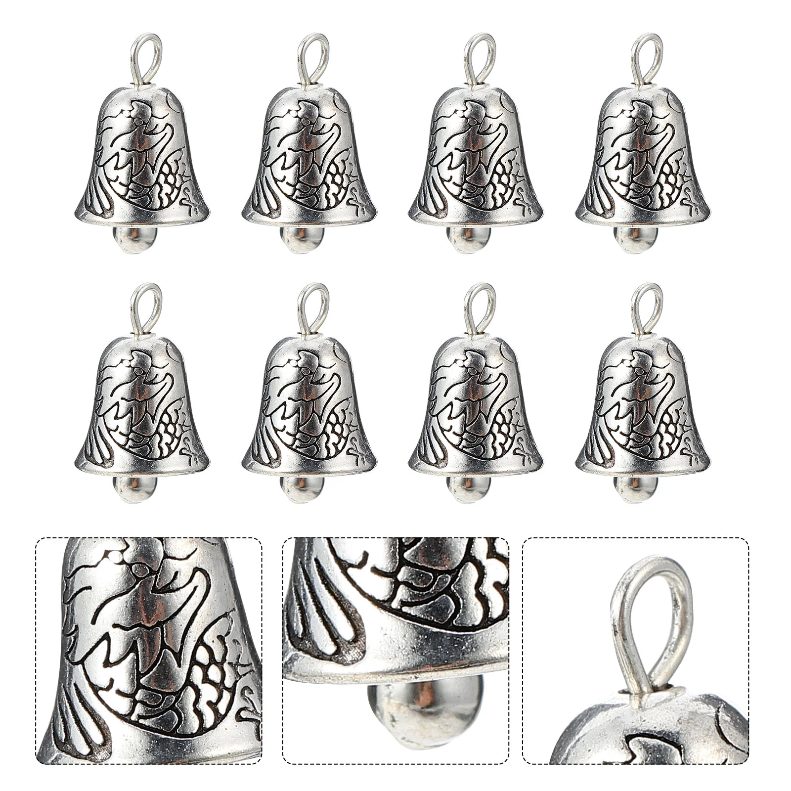 

Retro Bells Christmas Bell Shaped Pre-hole Hanging Ornaments Pendants DIY Accessories for Door Decoration