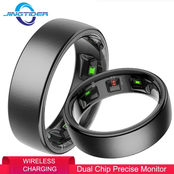 R10 Salute Smart Ring HRV Frequenza cardiaca Ossigeno nel sangue Doppio chip PD 5ATM Anello da dito per nuoto impermeabile Fitness in acciaio inossidabile