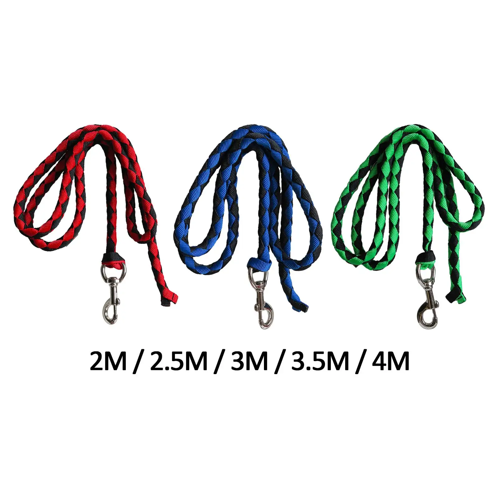 Braided Equestrian Lead Rope Horse Leash Strong Durable Horse Leash for Horse Pony Dog Donkey Cow Goat 2/2.5/3/3.5/4m 6