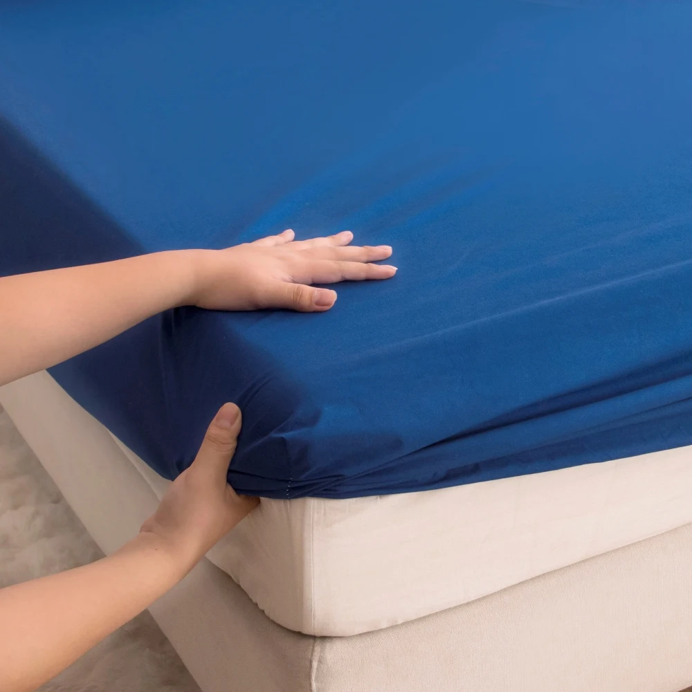 Waterproof Fitted Bed Sheet With 360 Elastic Band Bedsheet Bedspreads for Single Double King Queen Size Mattress Protector Cover 6